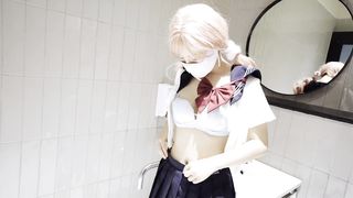 【69堂午夜视频】Jk双马尾女孩，公共卫生间被猛烈中出